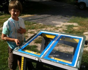 Will helping repair his broken window pane