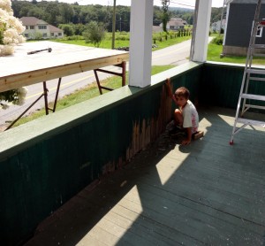 BenWorkigOnPorch