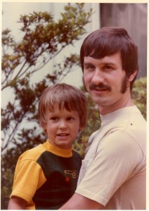 My dad and me. Picture from 1977 in Warrington Township, Bucks County,  PA