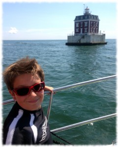 The view of New London Ledge Light.