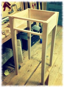 Table carcase assembled