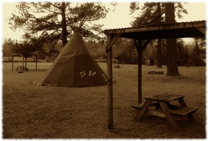 We spent the first night of our trip south in a tipi in North Carolina. We were travelling in style...