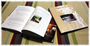 Will's and Ben's blog books/journals printed at Lulu.com.  Each are around 100-pages hardbound.