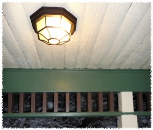 New porch light. I didn't think of taking a picture until after dark.