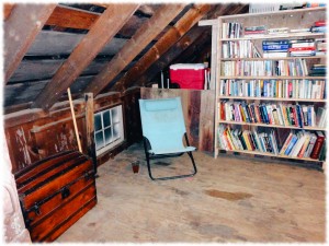 A new reading corner in the loft above the garage. I had boxes of books that I didn't have space for in the house - the loft was a perfect place for them.