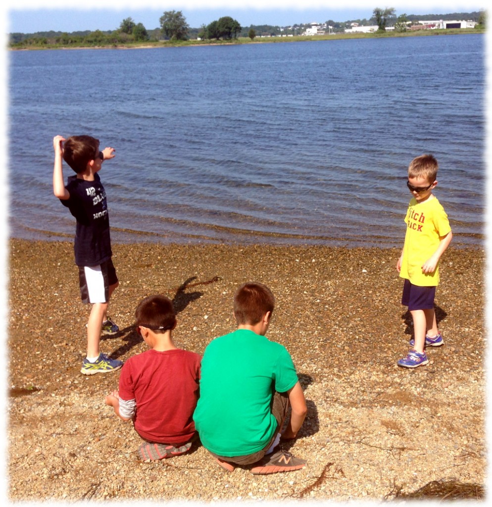 Thursday took us to Bluff Point Park and Fort Griswold Park during the day. Here the boys are enjoying the water at Bluff Point.