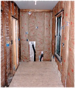 The laundry/mud room ready for drywall installation.