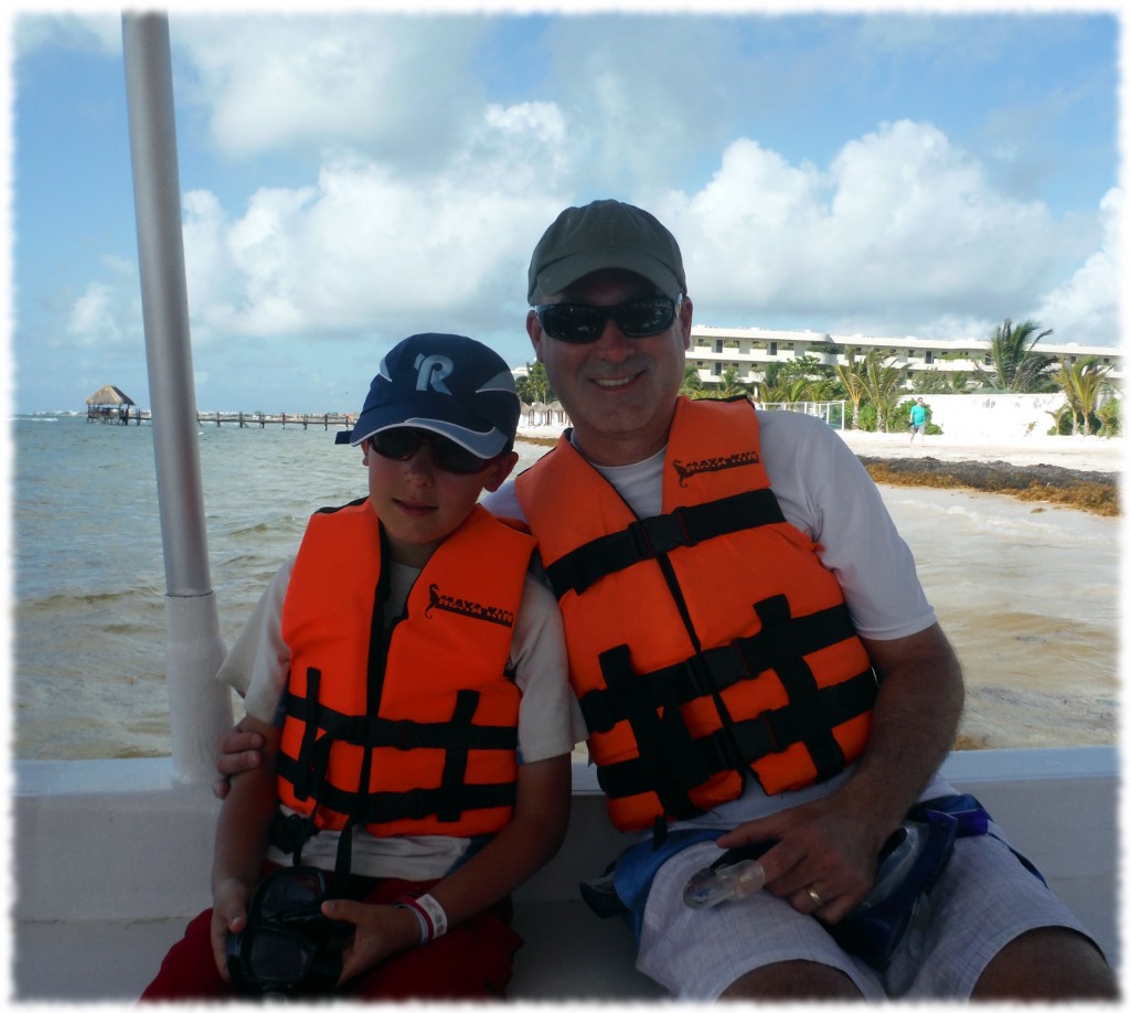 On Wednesday, Ben and I went on a snorkeling adventure for the morning. Here we are waiting to get underway out to the reef.