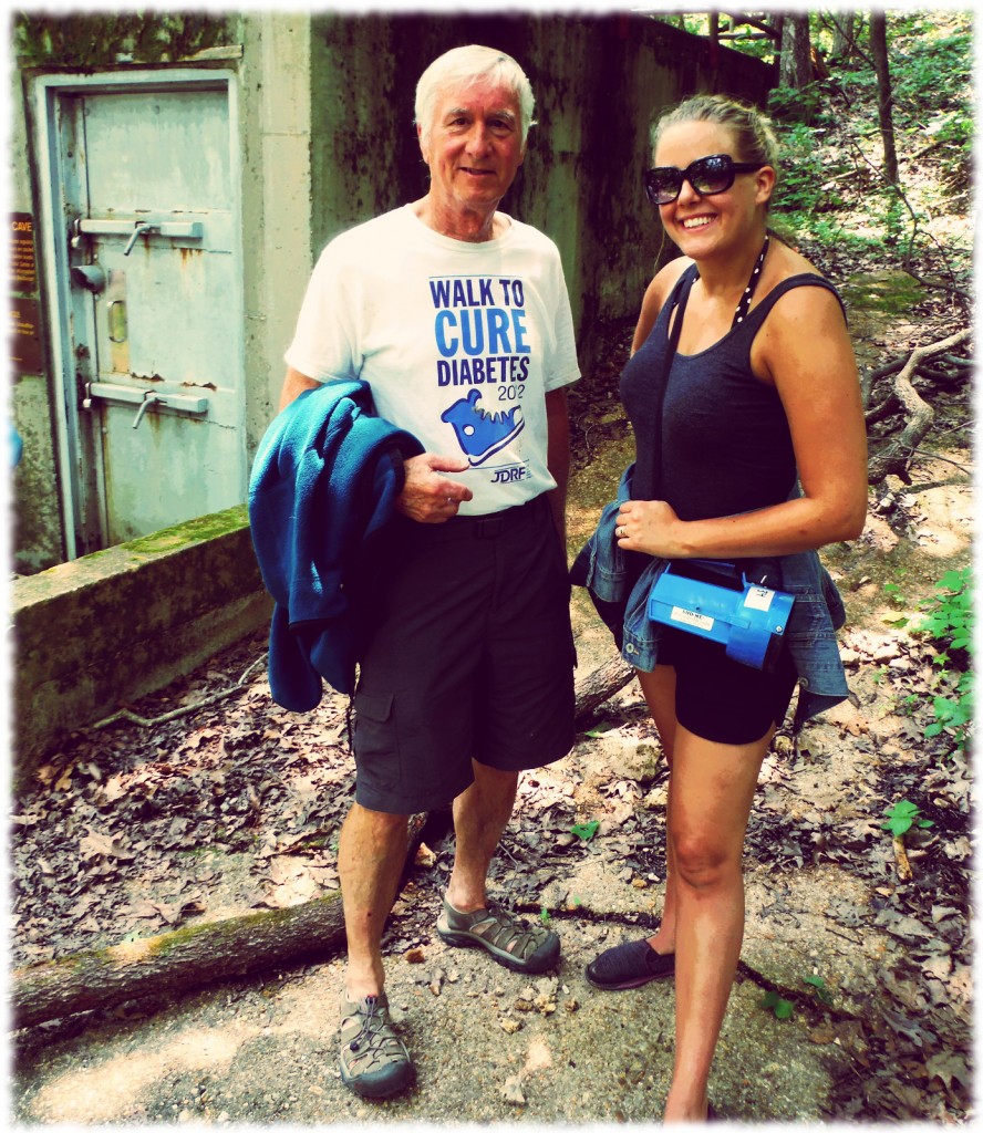 Susanna and my dad at the entrance to the Cathedral Cave.