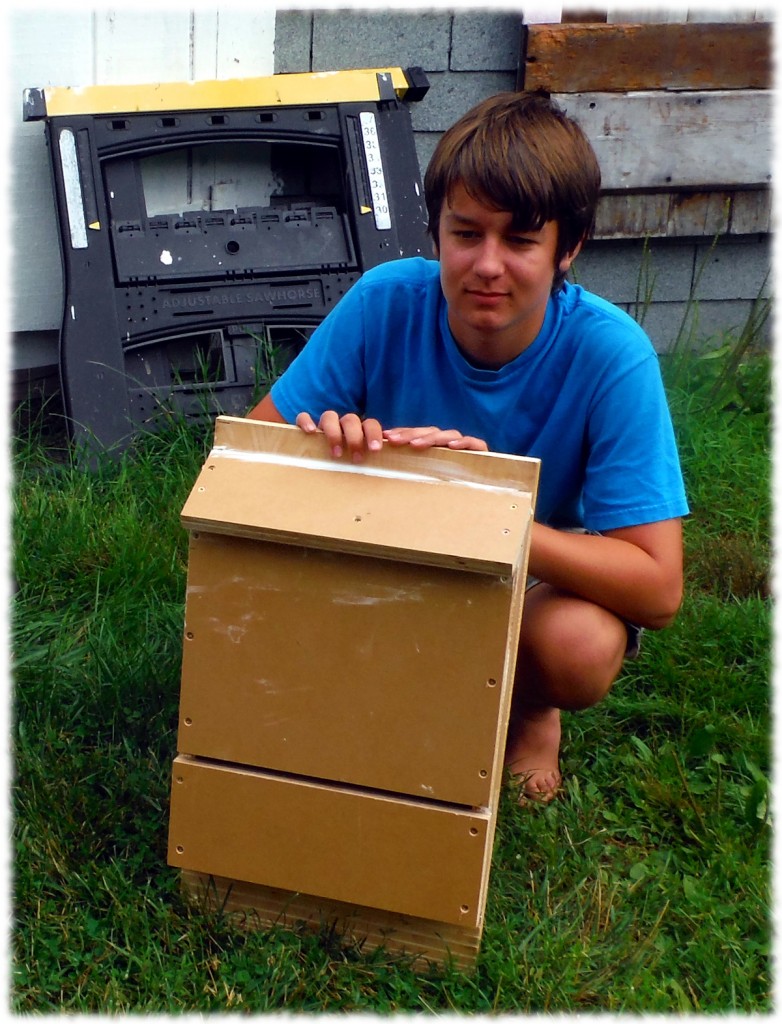 Will and completed bat house. Once the caulk dries, we will paint it and hang it on the garage.