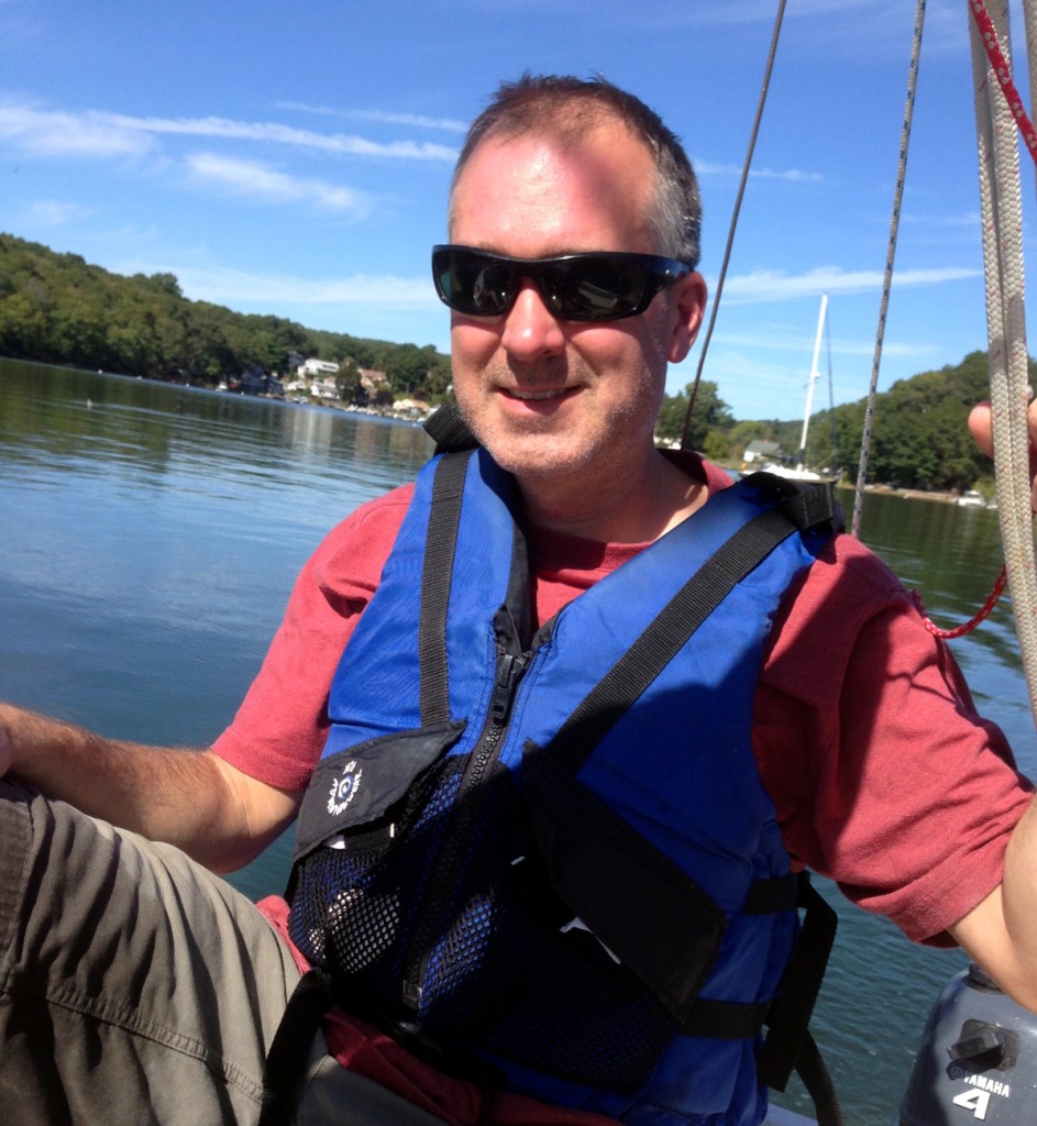 Enjoying the motor down the Niantic River (photo by Will Curtis)