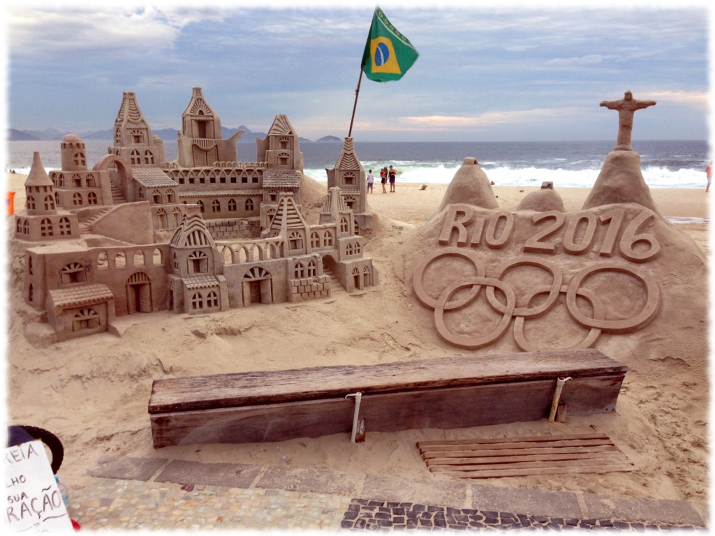 Sand sculpture, Copacabana beach