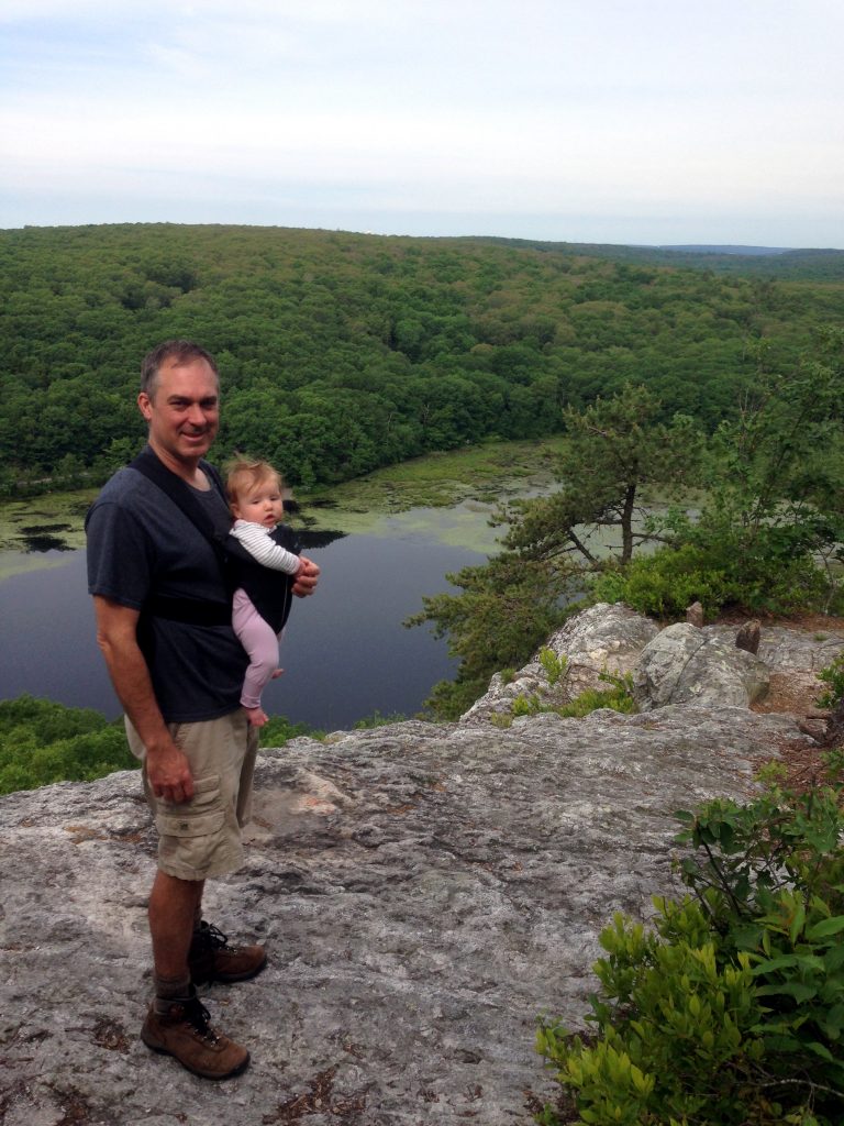 Pausing near the top of Lantern Hill.