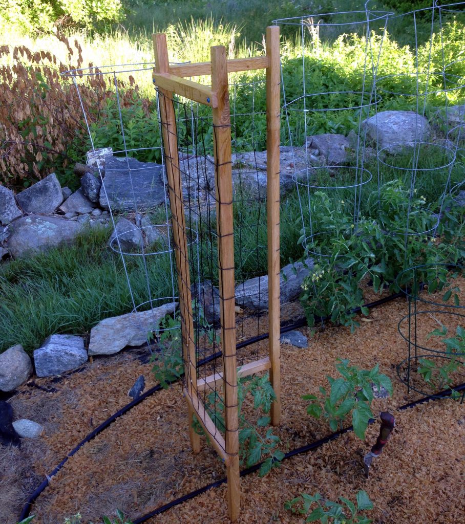 In place in the garden (although the legs still need to be pushed through the weed-block fabric).