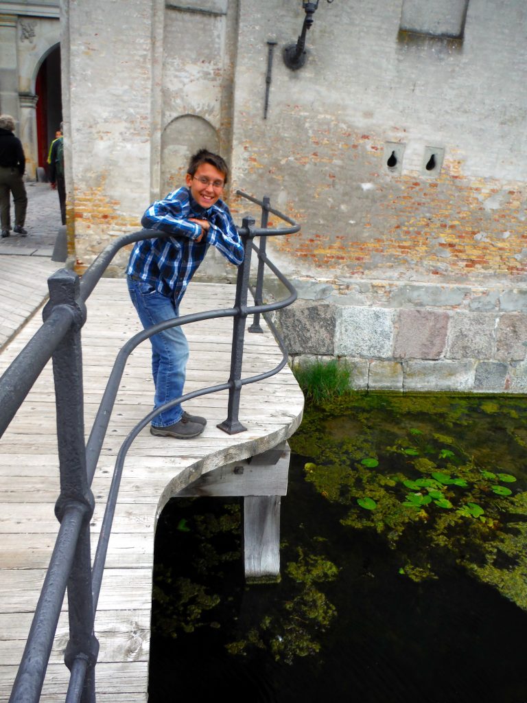 Ben looking at the moat at Kastellet, Copenhagen