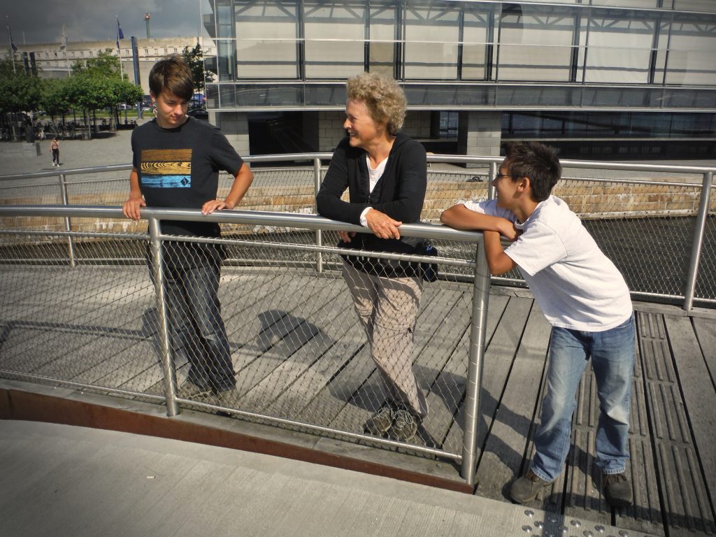 Will, Ben and Barbara enjoying the view of the canal in Copenhagen.