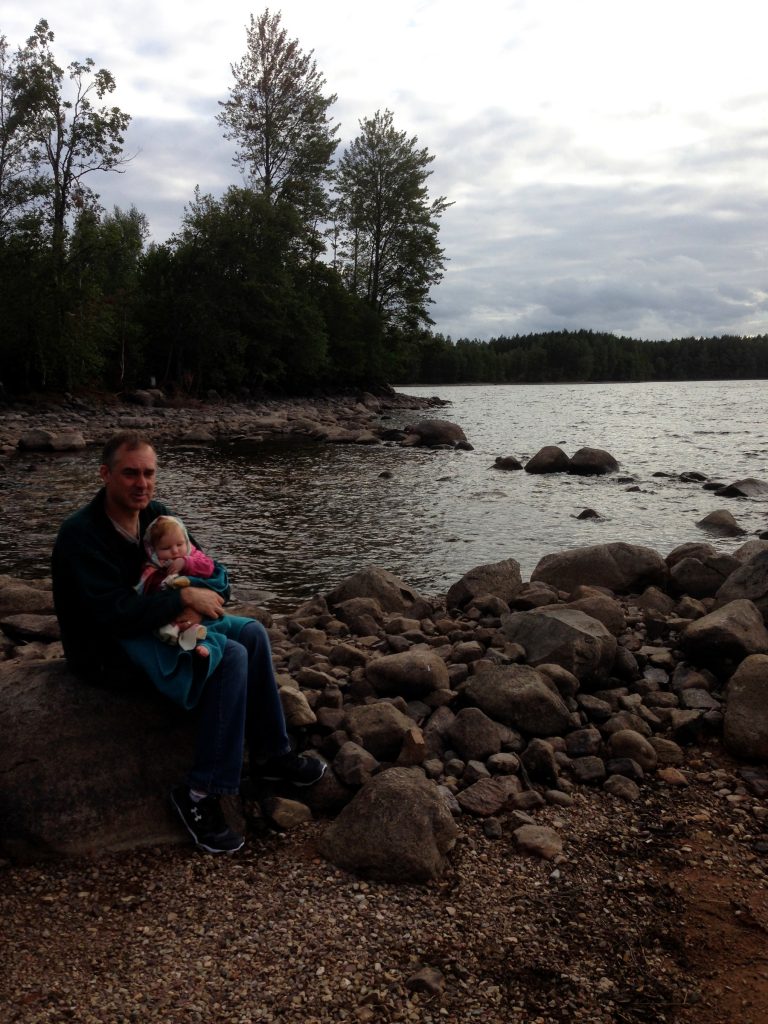 Enjoying the brisk Swedish evening on Alstern Lake, Sweden.