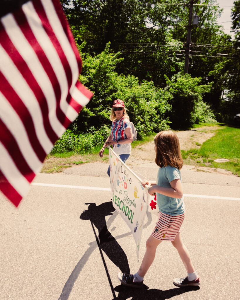 Izzy marching in the Ledyard Memorial Day Parade